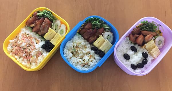 bento con riso e pietanze