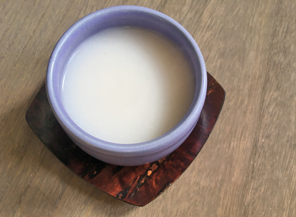 Amazake con sakekasu