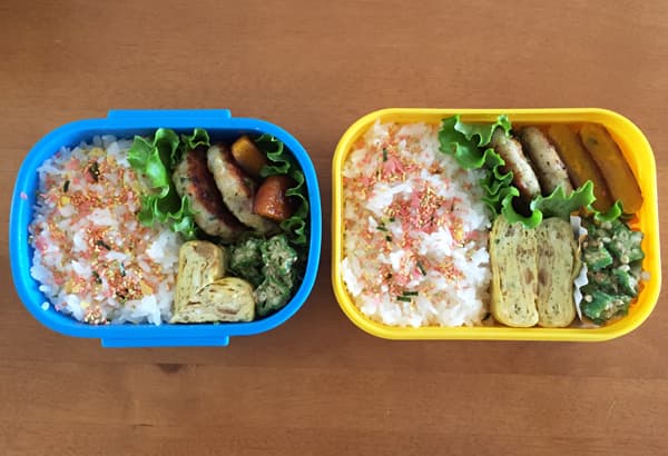 bento con riso e pietanze