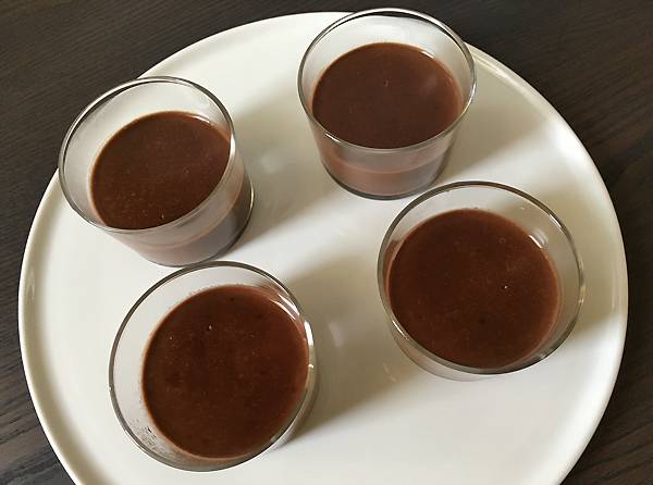 budino con kanten al cioccolato