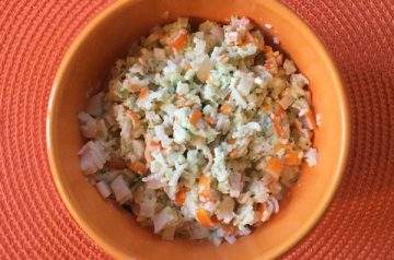 salsa con surimi e maionese