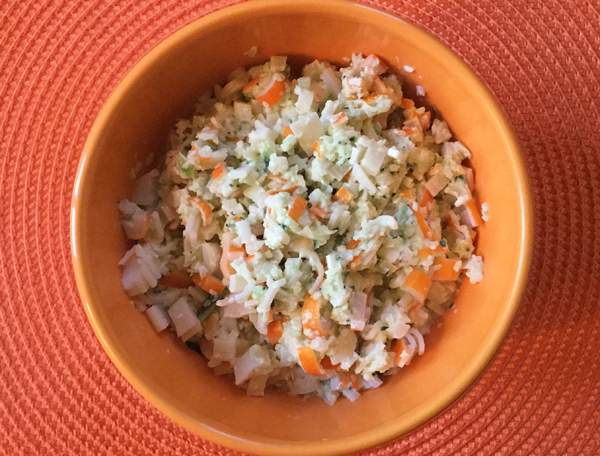 salsa con surimi e maionese