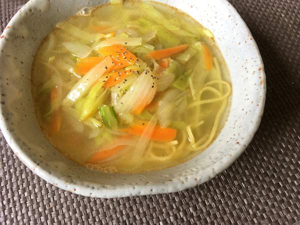 ramen con salsa di verdure