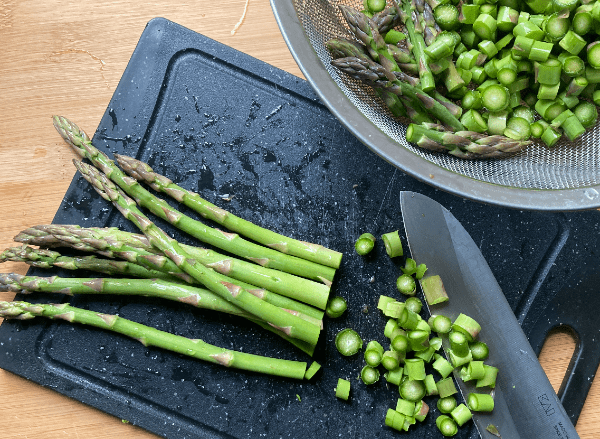 riso integrale agli asparagi con shiokoji