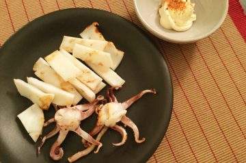 calamari essiccati alla griglia