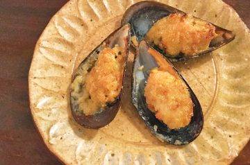 Cozze gratinate al miso