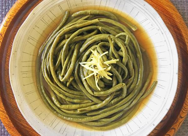 fagiolini cotti in brodo dashi