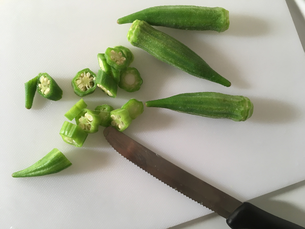 fusilli con tonno e okra