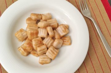 Gnocchi di taro al burro e miso