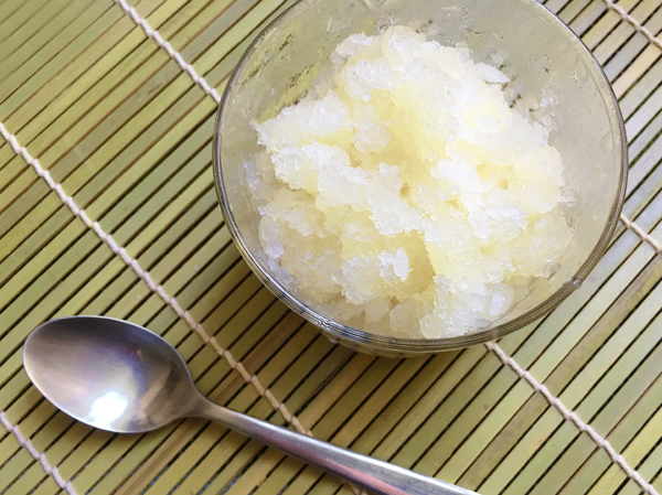 granita di limone e zenzero