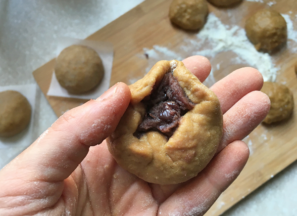 ricetta di kokuto manju