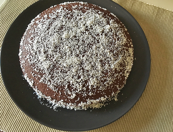 Torta al cacao con farina di riso e cocco