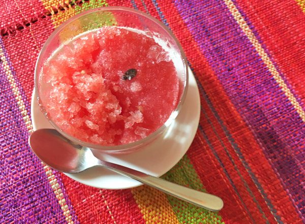 Granita di anguria con agar agar