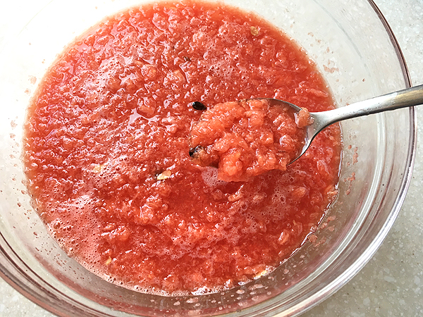 Granita di anguria con agar agar