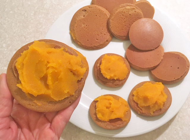 kokuto dorayaki con crema di zucca