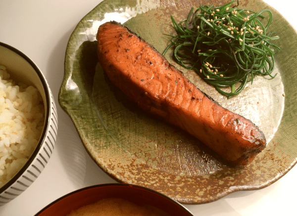 salmone alla salsa teriyaki