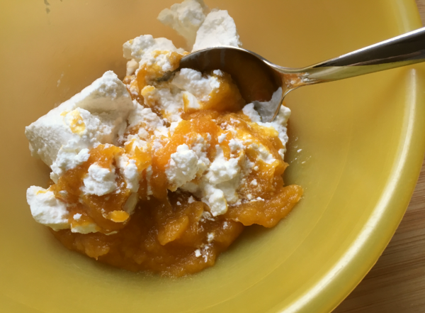 crema dolce di zucca e ricotta