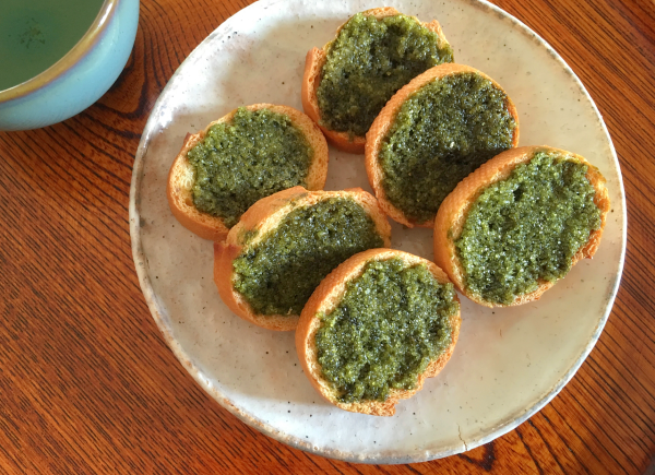 fette biscottate zuccherate al matcha