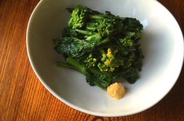 cime di rapa alla salsa con senape