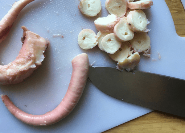 riso bollito con polpo e zenzero