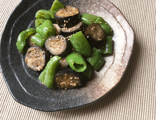 melanzane e friggitelli saltati al miso