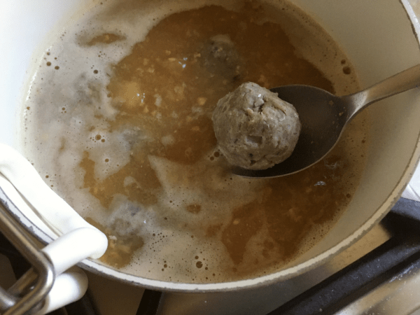 Zuppa con polpette di sardine (Tsumire jiru)