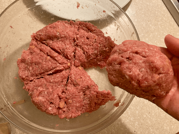 hamburger con daikon grattugiato alla salsa ponzu