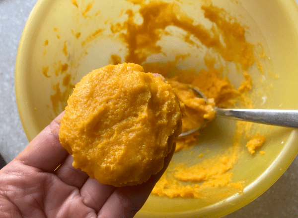 Mochi di zucca (Kabocha dango)