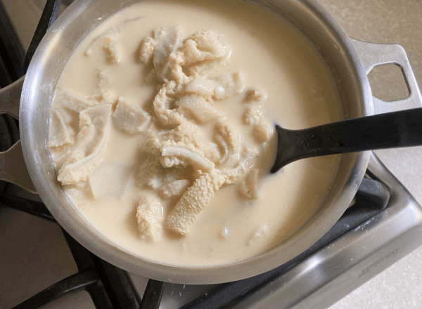 Zuppa di trippa allo yogurt e miso