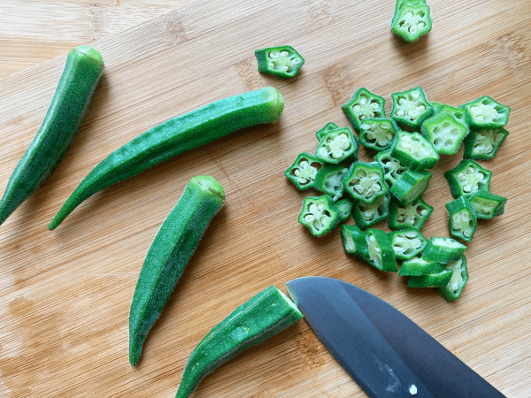 insalata di calamari okra con ume e wasabi