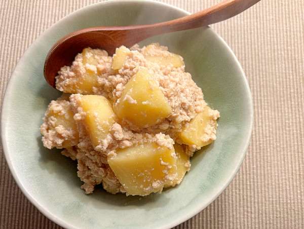 patate cotte con macinato di pollo