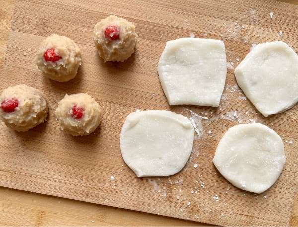 mochi con fragola