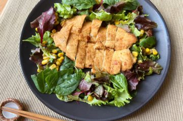 tagliata di pollo alla farina di soia tostata