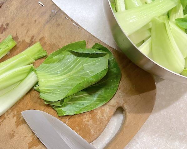 totano e pak choi saltati