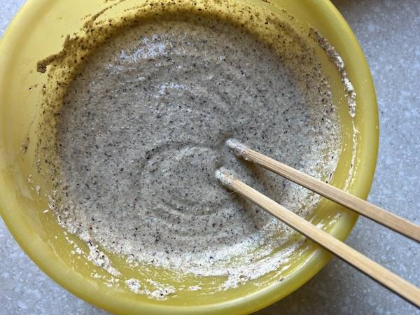 pancake salati con grano saraceno e agretti