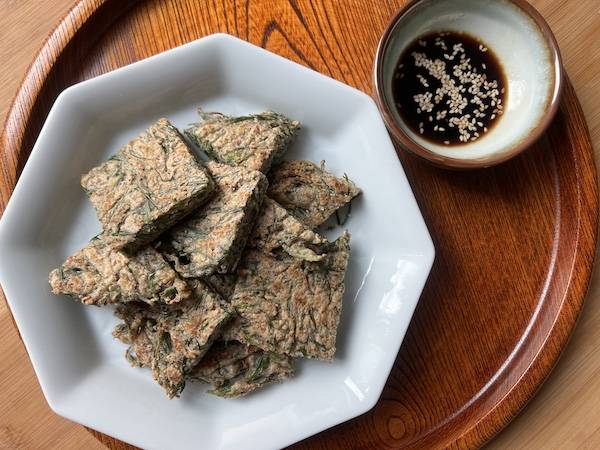 pancake salati con grano saraceno e agretti