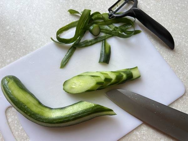 insalata di trippa e cetriolo con sumiso