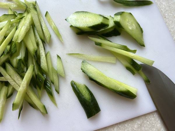 insalata di trippa e cetriolo con sumiso