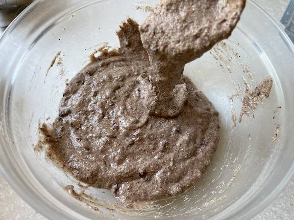 torta di grano saraceno con marmellata di azuki