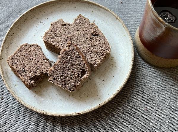 torta di grano saraceno con marmellata di azuki