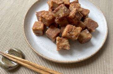 karaage di tofu secco (koyadofu fritto)