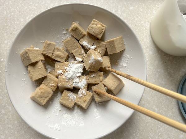 karaage di tofu secco (koyadofu fritto)
