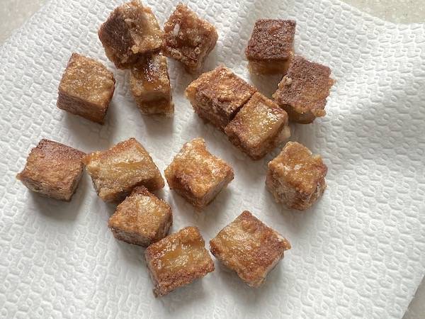 karaage di tofu secco (koyadofu fritto)