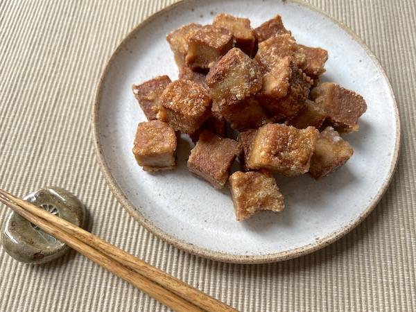 karaage di tofu secco (koyadofu fritto)